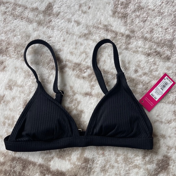 Xhilaration Black Swim Bikini Top Sz XS NWT - Picture 1 of 5